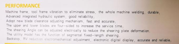 Hydraulic Metal Brake Plate Shear Machine