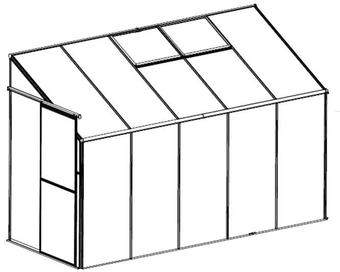 4ft Wall Mounted Green House Easily Assembled Hobby House Greenhouse 2