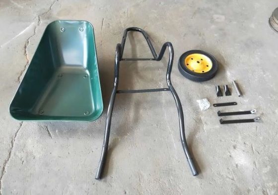 CE Certification Garden Machine Tools 0.6mm 5 Cuft Steel Wheel Barrow