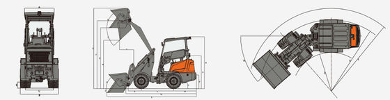 Double Hydraulic Motors Fully Hydraulic Loader